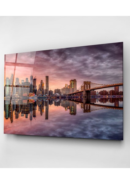 New York Cam Tablo Dekoratif Cam Tablo