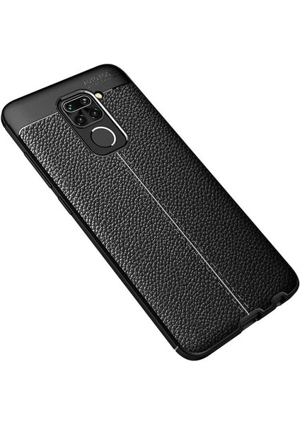 Cep Case Xiaomi Redmi Note 9 Kılıf Deri Görünümlü Tam Koruma Orjinal Silikon