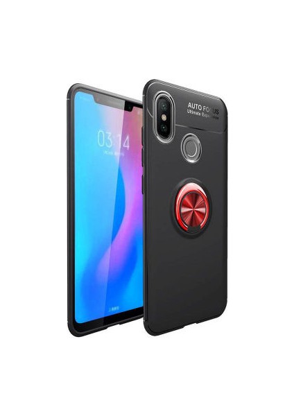 Xiaomi Mi 8 Se Kılıf Yüzüklü Standlı Soft Parmak Izi Bırakmaz+Nano Ekran Koruma