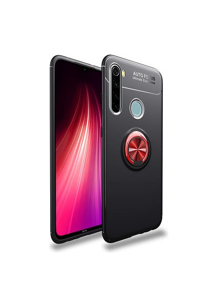 Xiaomi Redmi Note 8 Kılıf Yüzüklü Standlı Soft Parmak Izi Bırakmaz Kapak