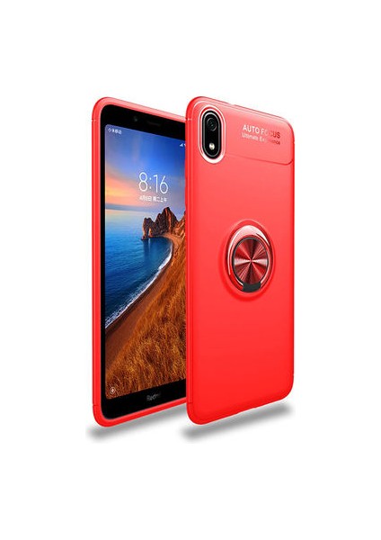 Xiaomi Redmi 7A Kılıf Yüzüklü Standlı Soft Parmak Izi Bırakmaz Kapak