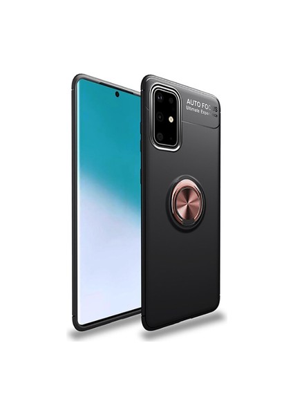 Samsung Galaxy A71 Kılıf Yüzüklü Standlı Soft Parmak Izi Bırakmaz+Nano Ekran Koruma