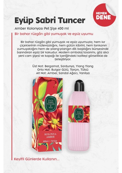 Amber Kolonyası Pet Şişe 400 Ml fiyatları