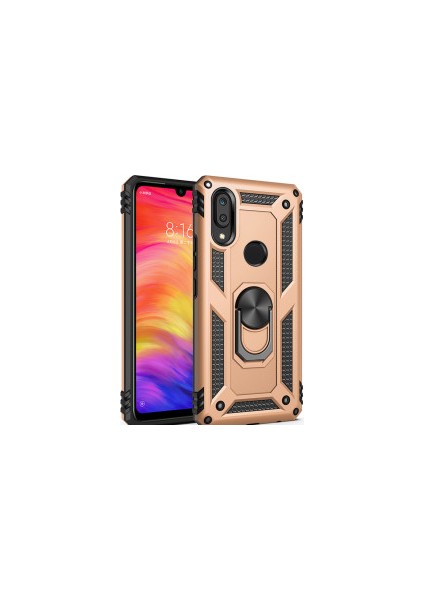 Huawei P Smart 2019 Kılıf Yüzüklü Standlı Mıknatıslı Zırhlı Panzr Koruma 9h Antishock Nano Cam