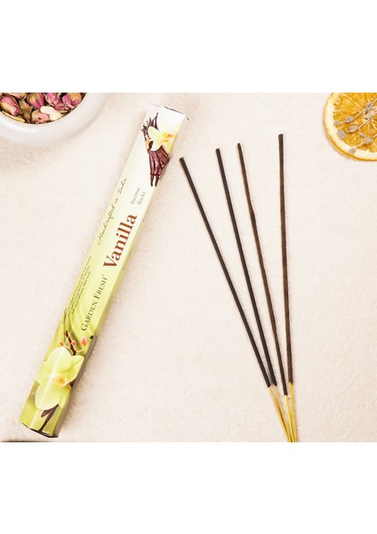 JUNİBELİW 4'lü Set Çubuk Tütsü Lotus Çiçeği & Okyanus & Vanilya 60 Çubuk+ Ahşap Tütsülük