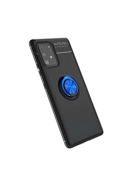 Samsung Galaxy A91 S10 Lite Kılıf Yüzüklü Standlı Soft Parmak Izi Bırakmaz Kapak