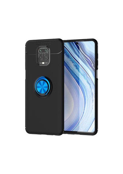 Xiaomi Redmi Note 9 Pro Kılıf Yüzüklü Standlı Soft Parmak Izi Bırakmaz Kapak