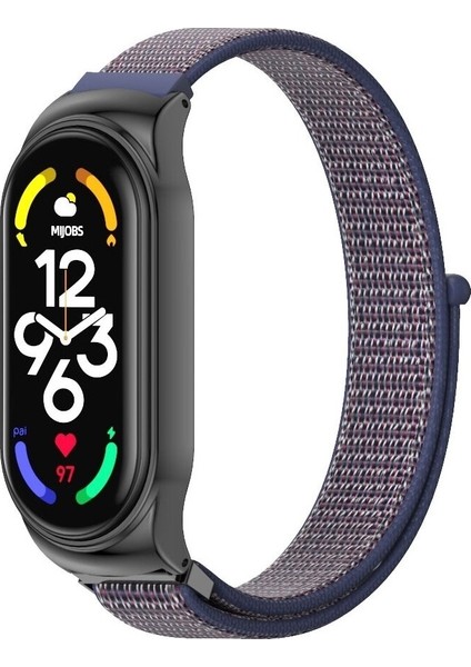 Xiaomi Mi Band 7 - 7 Nfc Için Naylon Saat Kayışı - Gümüş (Yurt Dışından)