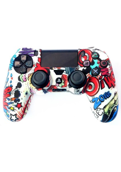 Playstation 4 Desenli Kol Koruyucu Silikon Kılıf 10P4