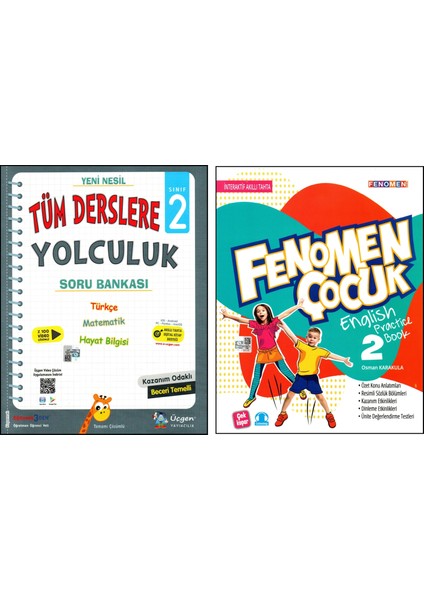 Üçgen Yayıncılık + Fenomen 2. Sınıf Soru Bankası + English Practice Book 2 Kitap