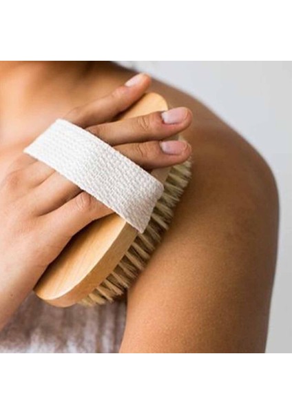 Peeling Ahşap Vücut Masaj Fırçası Duş Fırçası