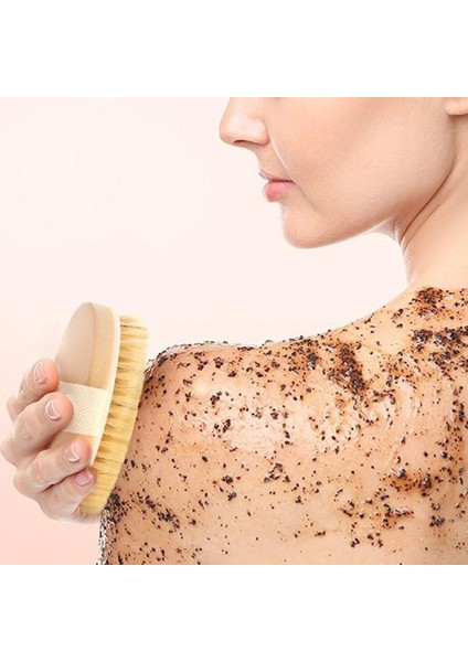 Peeling Ahşap Vücut Masaj Fırçası Duş Fırçası