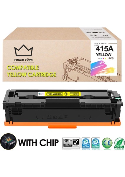 Hp 415A-W2032A Muadil Toner Sarı - Çipli / M455 / M480 / M454 / M478 / M479