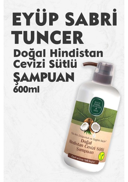 Doğal Hindistan Cevizi Sütlü Şampuan 600 Ml