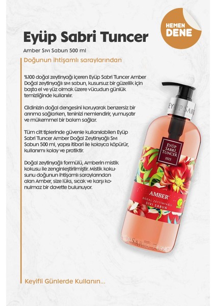 Amber Sıvı Sabun 500 Ml fiyatları