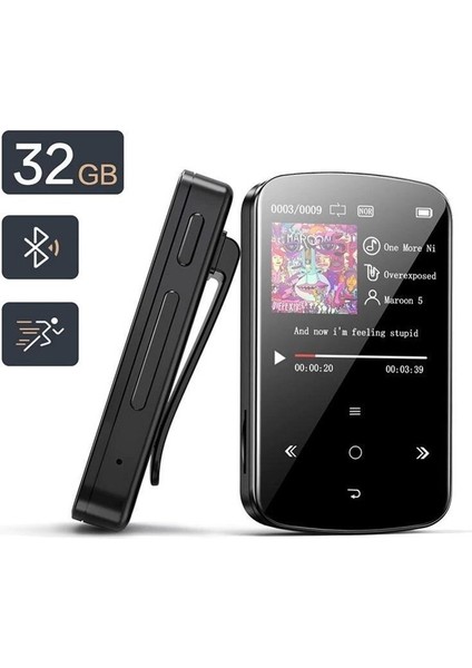 Mp3 Oynatıcı Çok Işlevli Yüksek Hassasiyetli Dokunmatik Mp3 Oynatıcı Bluetooth Oynatıcı 32GB Hd Ekran Patlama Taşınabilir Spor Stili | Mp3 Oynatıcı (Yurt Dışından) fiyatları