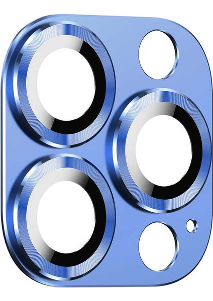 Apple iPhone 13 Pro Kamera Lens Koruyucu Full Kare Tam Koruma Yüksek Çözünürlük Mavi fiyatları