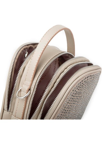 Mini Kadın Çapraz Çanta Kum Taşlı fırsatları