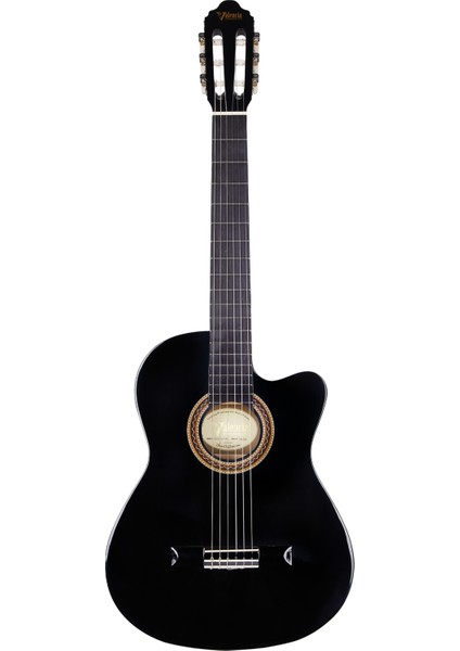 Klasik Gitar 4/4 Siyah Sap Çelikli Ince Kasa