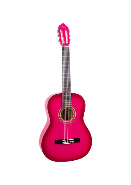 Klasik Gitar Sap Çelikli 1/2 Pembe Sunburst