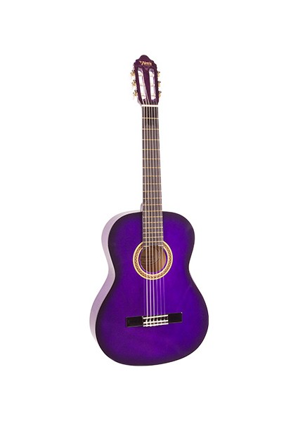 Klasik Gitar Sap Çelikli 3/4 Mor Sunburst