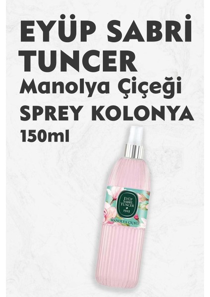 Manolya Çiçeği Kolonyası Silindir Pet Sprey Şişe 150 ml