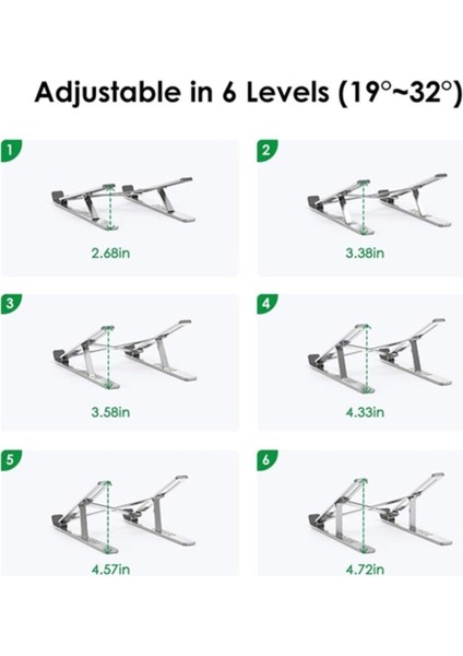 CepCase Göksu Grup Alüminyum Manyetik Katlanabilir Ayarlı Dizüstü Laptop Standı