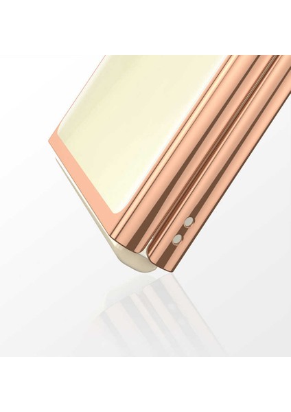 Galaxy Z Flip 4 Kılıf Lens Korumalı Metal Görümlü Transparan Rekli Tasarım Kapak