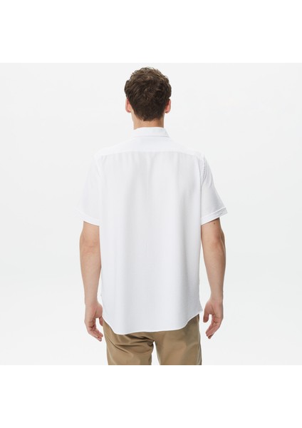 Erkek Beyaz Classic Fıt Kısa Kollu Gömlek W35416T.1BW fiyatları