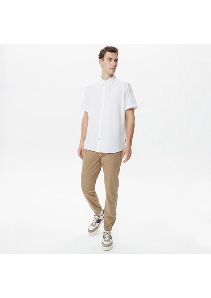 Erkek Beyaz Classic Fıt Kısa Kollu Gömlek W35416T.1BW modelleri