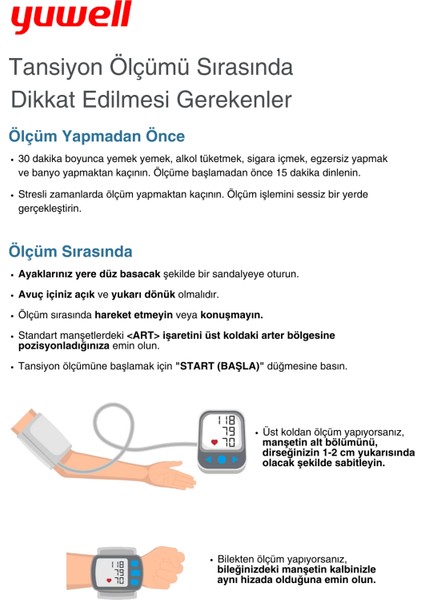 Dijital Akıllı Koldan Ölçer Tansiyon Aleti YE660D