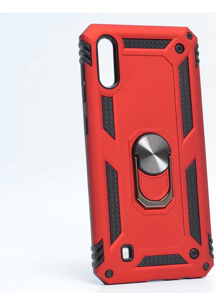 Samsung Galaxy M10 Kılıf Standlı Magnet Mıknatıslı Yüzük Armored Zırhlı Kapak