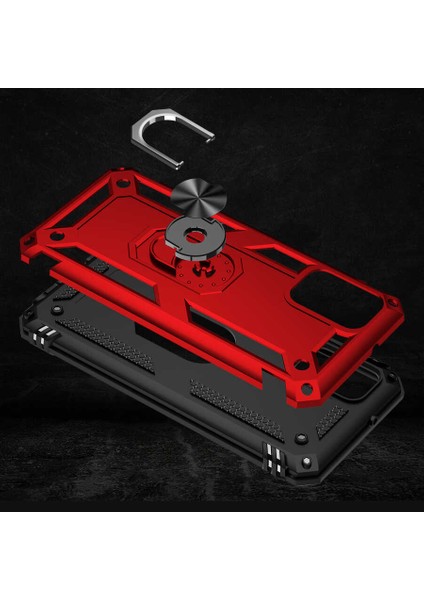 Samsung Galaxy A03S Kılıf Standlı Magnet Mıknatıslı Yüzük Armored Zırhlı Kapak modelleri