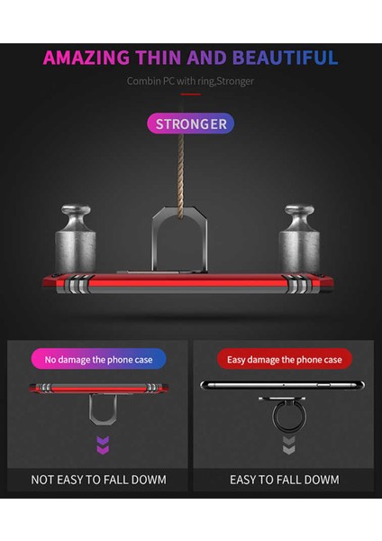Samsung Galaxy A2 Core Kılıf Standlı Magnet Mıknatıslı Yüzük Armored Zırhlı Kapak