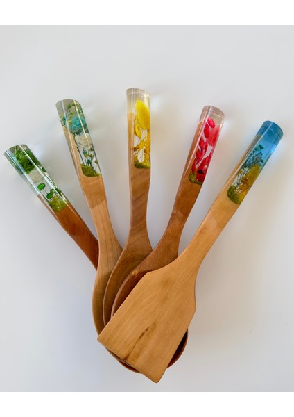 Rainbow Serisi 5 Parça El Yapımı Bambu Pişirme & Servis Mutfak Seti fiyatları