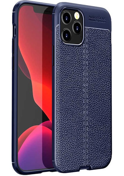 Apple iPhone 12 Pro Max Kılıf Deri Görünümlü Tam Koruma Orjinal Silikon