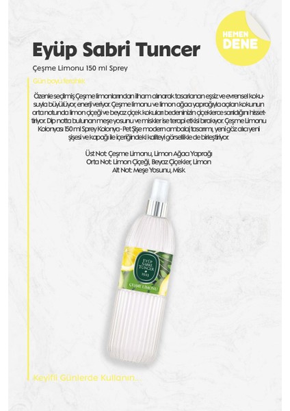 Çeşme Limonu 150 ml Sprey fiyatları