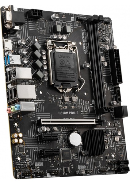 Msı H510M Pro-E Ddr4 3200MHZ(OC) HDMI VGA Matx 1200P