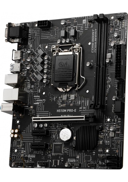Msı H510M Pro-E Ddr4 3200MHZ(OC) HDMI VGA Matx 1200P