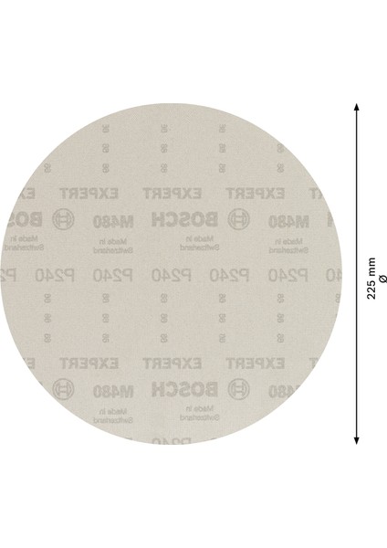 Expert M480 Zımpara Ağı Alçıpan Zımpara Makineleri İçin 225 mm G 240 25 Parça