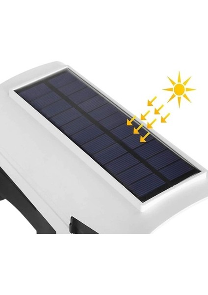 4 Adet Sahte Kamera - Güneş Enerjili Solar Bahçe Lambası Solar Armatür 3 Mod 77 LED Sensörlü Solar