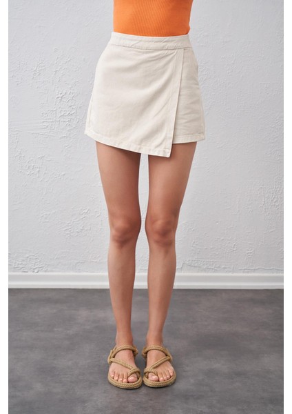 Tena Moda Kadın Taş Yanı Fermuarlı Şort Etek fiyatları