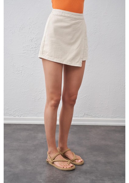 Tena Moda Kadın Taş Yanı Fermuarlı Şort Etek modelleri