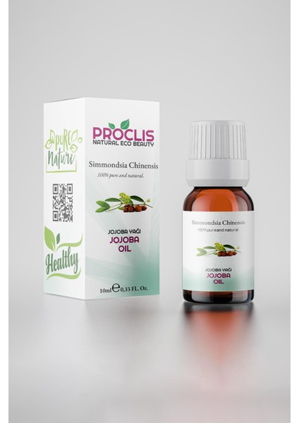 Jojoba Yağı, %100 Doğal Bitkisel Sabit Yağ, Jojoba Oil, Simmondsia Chinensis 10ML