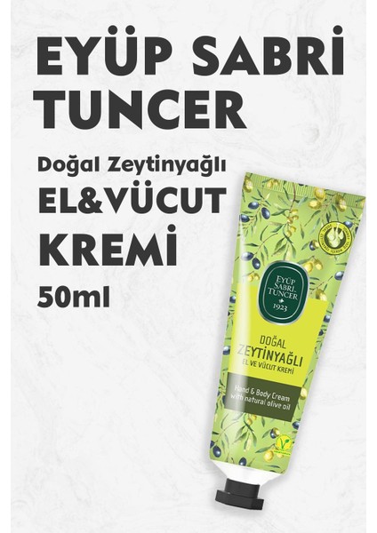 Doğal Zeytinyağlı El ve Vücut Kremi 50 ml