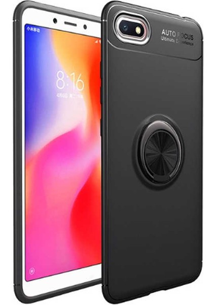 Huawei Y5 2018 Kılıf Yüzüklü Standlı Soft Parmak Izi Bırakmaz+Nano Ekran Koruma