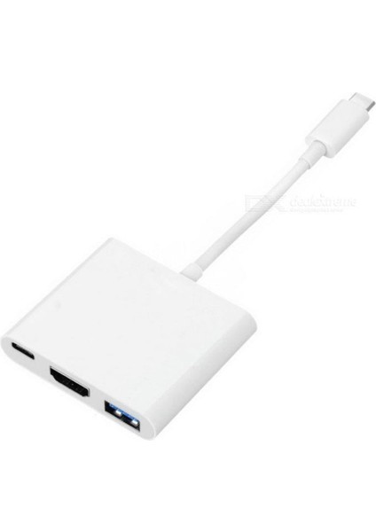 3in1 Macbook Uyumlu 4K Type C USB 3.0 Hub HDMI