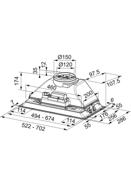 Ankastre Box Fbı 525 Bk Aspiratör