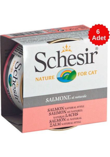 Cat Natural Brine Somonlu Kedi Konservesi 85 gr 6 Adet