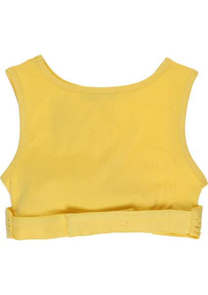 Kız Çocuk Aplike Detaylı Crop Atlet